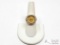14K Gold Diamond Ring with Gold Coin, 12g