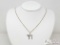 14k Diamond Hebrew Chai Pendent Necklace, 8g