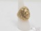 14k Gold Lion's Head Ring, 29.9g