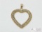 14k Gold Heart Pendant, 1.88g