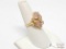 10k Gold Ring with Pink Stones, 4.93g
