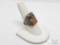 .925 Orange & Black Stone Ring, 12.04g
