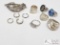 .925 Silver Rings and Pin, 79g