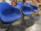 3 Blue Chairs
