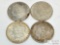 (4) 1880-1890 Morgan Silver Dollars