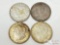 (4) 1896-1921 Morgan Silver Dollars