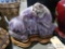 Putple Stone Carved Horse Statue
