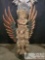Vishnu Riding Garuda Wooden Statue