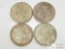 (4) 1921-S Morgan Silver Dollars