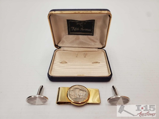 Money Clip and Cufflinks