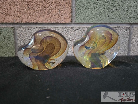 (2) Decorative Paperweights