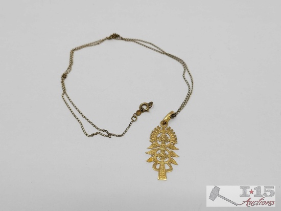 18k Pendent with 10k Chain, 3.65g