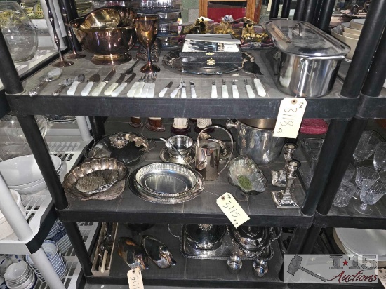 Silverware, Serving Trays, Tennis Trophies, Pots, Candle Holders