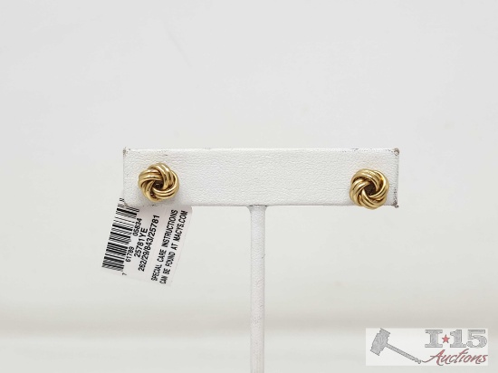 18k Love Knot Gold Earrings