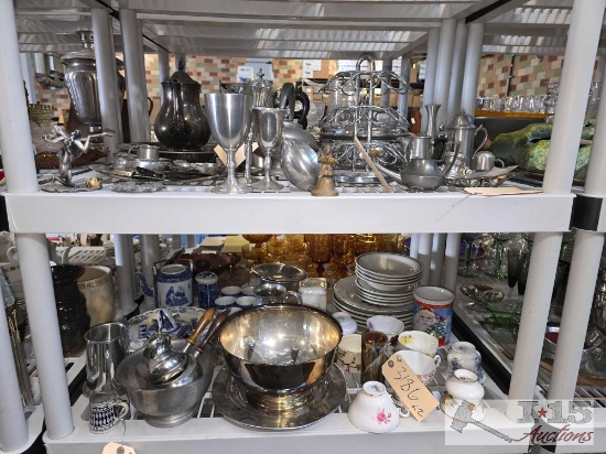 China, Tea Pots, Serving Trays, Silverware