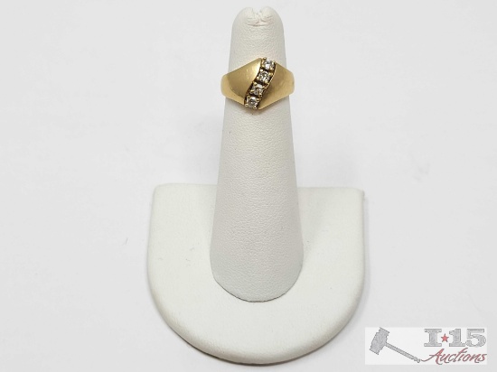 14K Gold Diamond Ring, 3.51g
