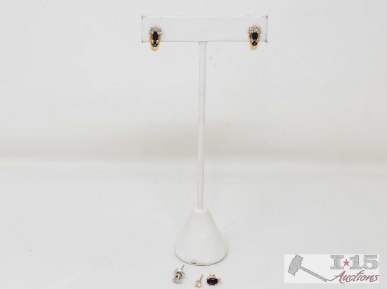 14k Diamond Earrings, 3g