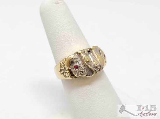 14k Gold Ruby Ring, 5.78g