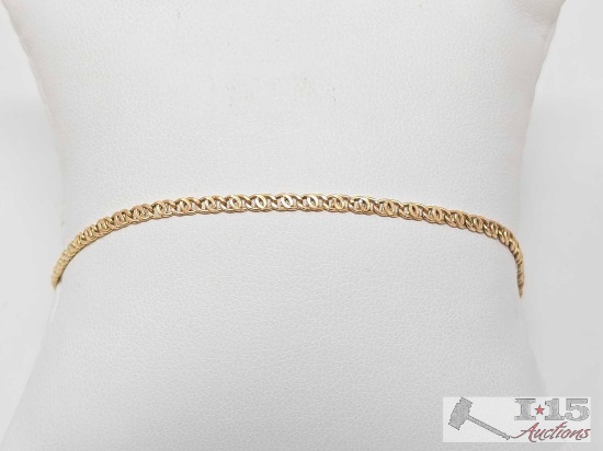 14k Gold Bracelet, 1g
