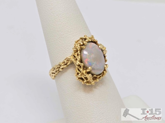 14k Gold Opal Ring, 4.87g