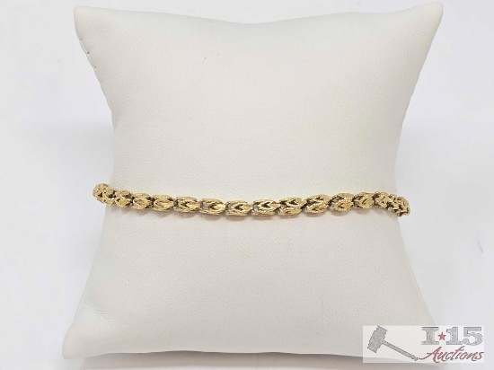 14k Gold Bracelet, 6.2g