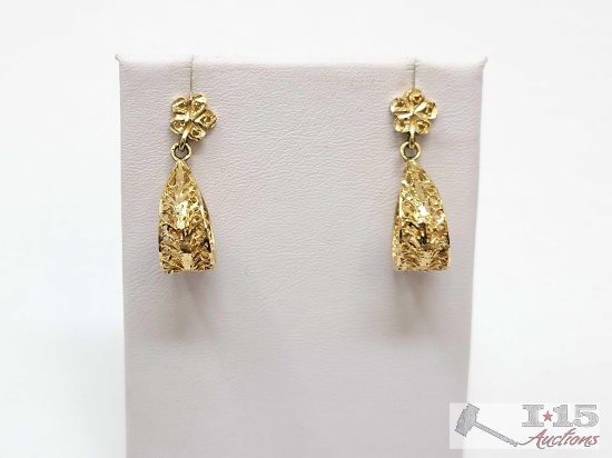14K Gold Earrings, 6g