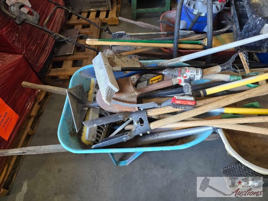 Wheel Barrel with Tools
