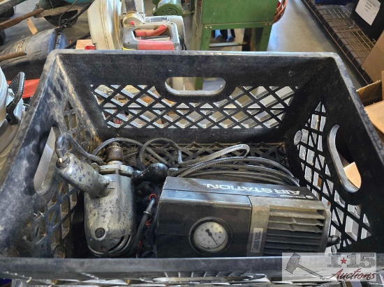 Black and Decker Air Compressor and Drill