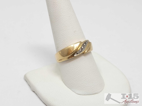 10k Gold Diamond Ring, 3.72g