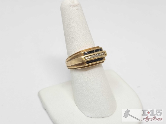 10k Gold Diamond Ring, 10g