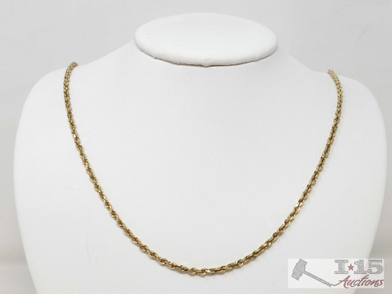 10k Gold Chain Necklace, 14g