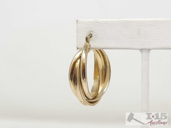 10k Gold Hooped Earring, 7g