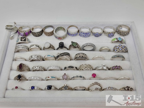 (51) .925 Silver Rings, 180g