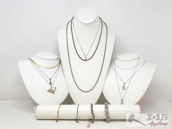 .925 Necklaces, Bracelets, & Earring, 120g