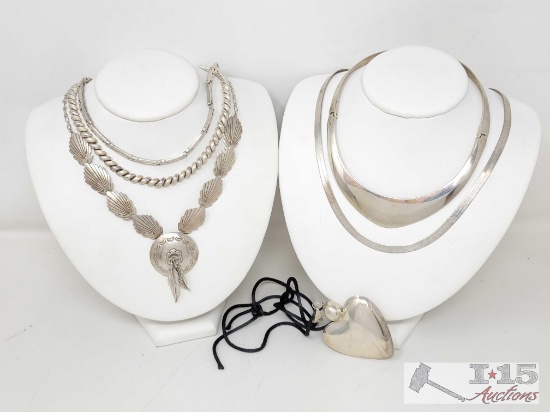 (6) .925 Necklaces, 256g