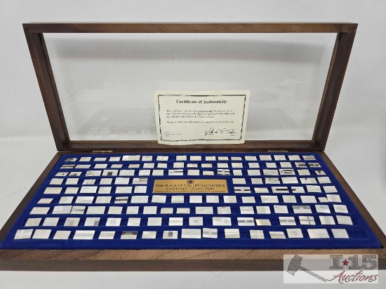 Sterling Silver Flags of The United Nations Mini-Ingot Collection Mint Set, 224g