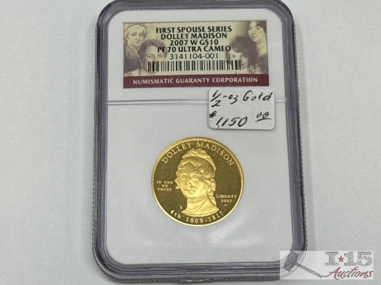 2007 $10 Liberty Dolley Madison Gold Coin