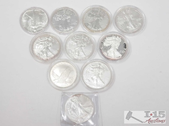 (10) $1 American Eagle Silver Coins