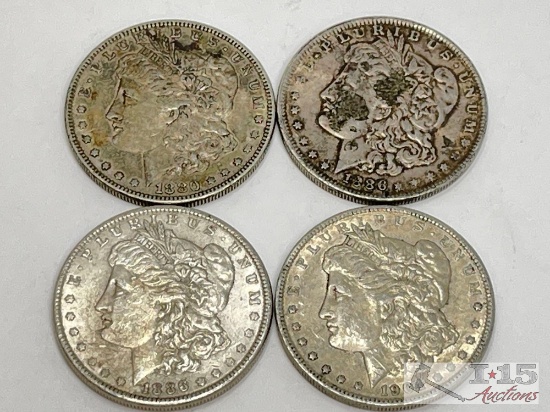 (4) Morgan Silver Dollar