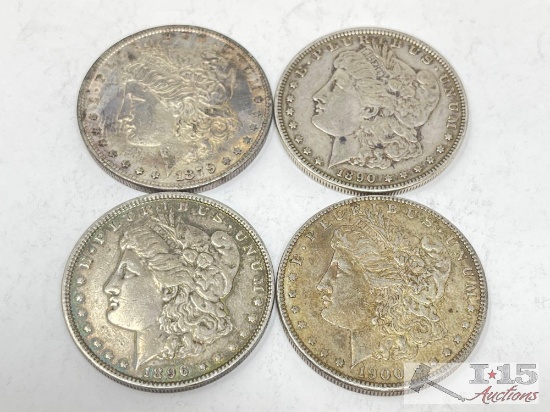 (4) Morgan Silver Dollars