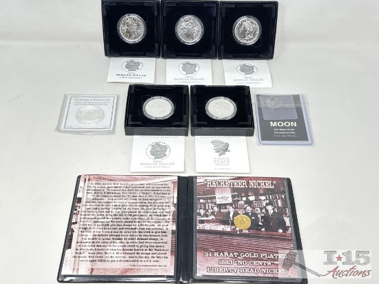 2021-2022 Silver Coins & Gold Plated Liberty Head Nickel