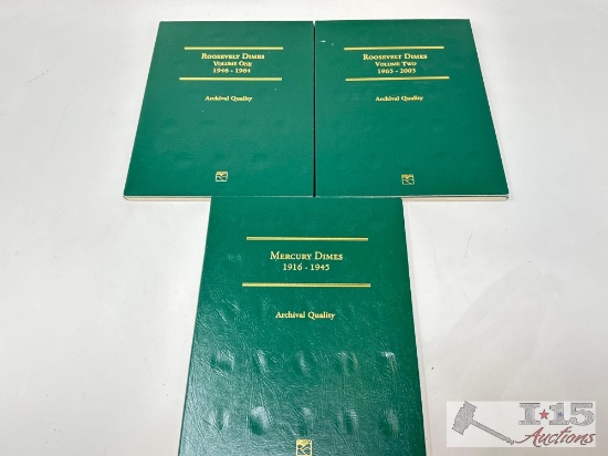 (3) Roosevelt Dime Sets & Mercury Dime Set