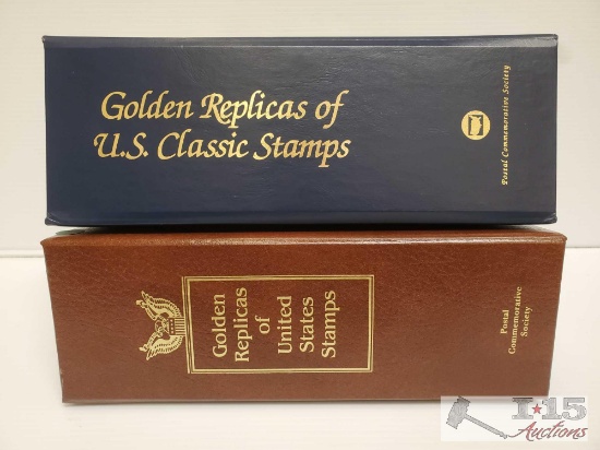 (2) Golden Replicas of U.S. Classic Stamps