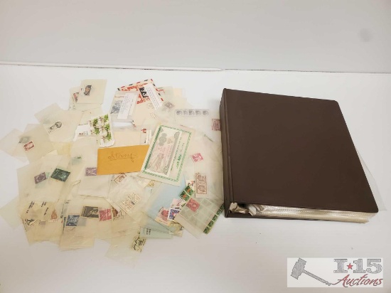 Stamp Collection with Binder