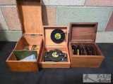 Vintage Music Box with Interchangeable Melodic Discs