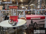 Stetson Hat, Popcorn Maker, and Ikea Serving Tray
