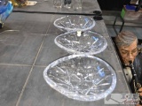 (3) Waterford Crystal Avocado Dish