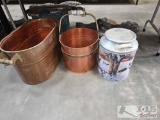 Copper Tub, Copper Bucket with Handle, Milk Can