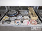 China Plates, Lenox Silver Plated Goblets, Egg Tray