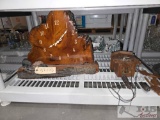 Wooden Mantle Clock and Coo Coo Clock